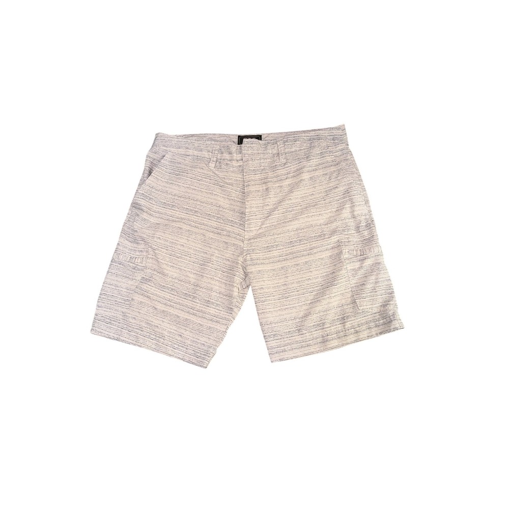 CSG Champs Sports Gear Mens Hybrid Cargo Shorts Grey White Space Dye Size 40